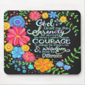 フローラかわいらし神が私にセレニティを授けインスパイアる マウスパッド (正面)