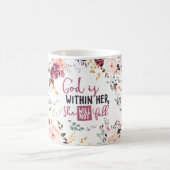 フローラかわいらし神は彼女の内にあり、彼女は秋しない コーヒーマグカップ (中央)