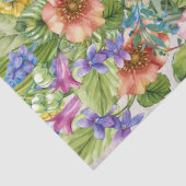 フローラかわいらし組織（木目イメージ背景） 薄葉紙 (詳細)