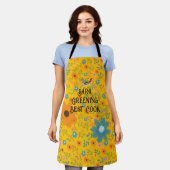 フローラかわいらし花コテージ エプロン (着用した状態)