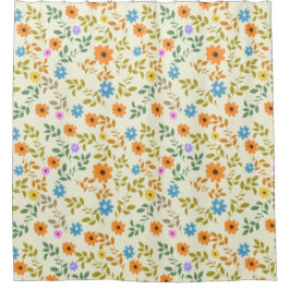 フローラかわいらし花コテージ シャワーカーテン