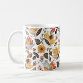 フローラかわいらし鳥ボヘミアン模様 コーヒーマグカップ (左)