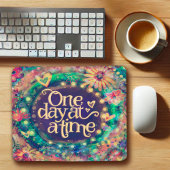 フローラかわいらし1日の時間引用文のインスピレーション マウスパッド