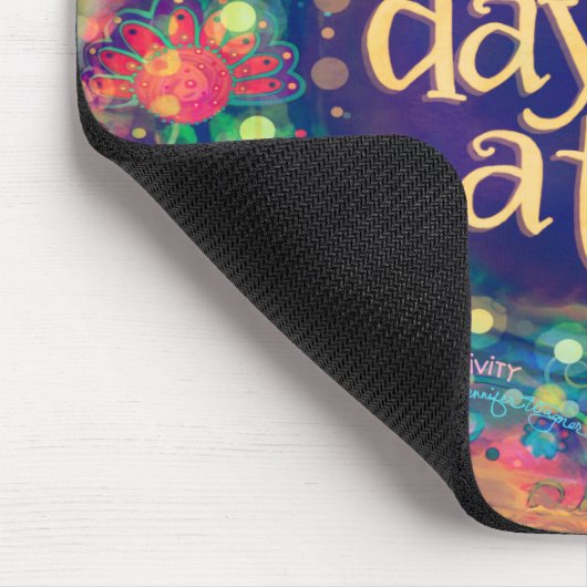 フローラかわいらし1日の時間引用文のインスピレーション マウスパッド (コーナー)