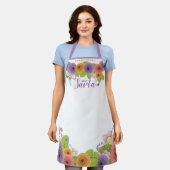 フローラかわいらし·最高のサヴタ·マザー·デイ エプロン (着用した状態)