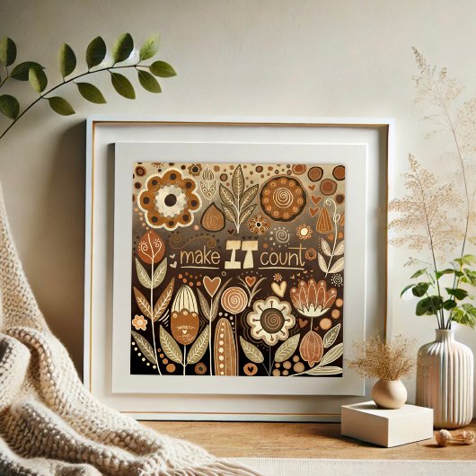 フローラかわいらしItカウント引用文のインスピレーション ポスター