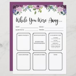 フローラがノートの間に先生を置き換え遠くにる