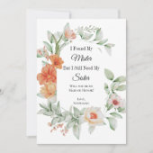 フローラがミスターブライダルパーティ提案カードを見つけた 招待状 (正面)