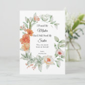 フローラがミスターブライダルパーティ提案カードを見つけた 招待状 (スタンド正面)