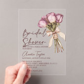 フローラが市場から出てブライダルシャワー アクリル招待状 (インサイチュ (ポータブル))