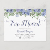 フローラが新しいアドレスを移動した青 案内ポストカード (正面)