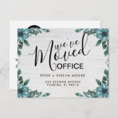 フローラが移動したofficeの発表はがき 案内ポストカード (正面/裏面)