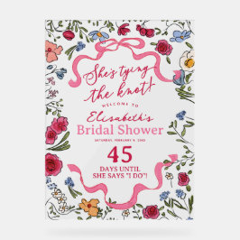 フローラが結ぶ結び目を歓迎 アクリルサイン