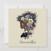 フローラきらめくアフリカ系アメリカ人女性 (正面)