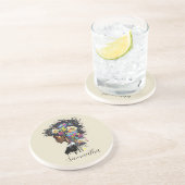 フローラきらめくアフリカ系アメリカ人女性 コースター (側面)