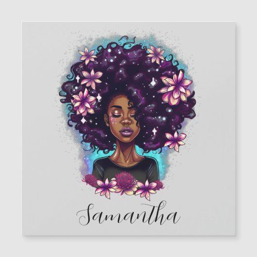 フローラきらめくアフロ女性 (正面)