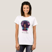 フローラきらめくアフロ女性 Tシャツ (正面フル)