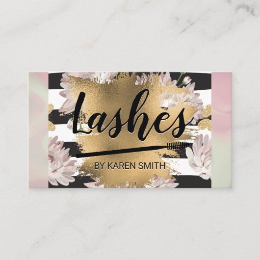 フローラきらめく蝶 |金ゴールドフォイ 予約カード (正面)