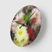 フローラきらめく ラウンド壁時計 (傾斜)