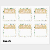 フローラこんにちは私の名前はシール スクエアシール (シート)