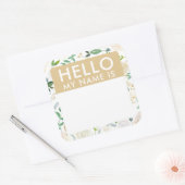 フローラこんにちは私の名前はシール スクエアシール (封筒)