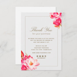 フローラご購入時のメモカード ノートカード