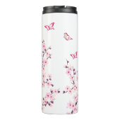 フローラさくらんぼの花蝶ピンク白 タンブラー (裏面)