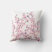 フローラさくらんぼの花(桜)ピンク白 クッション (裏面)