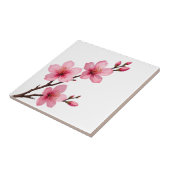 フローラさくらんぼの花(桜)ピンク白 タイル (側面)