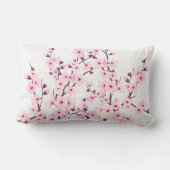 フローラさくらんぼの花(桜)ピンク白 ランバークッション (裏面)