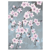 フローラさくらんぼサムダスティピンクブルー テーブルクロス (正面)
