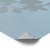 フローラさくらんぼサムダスティピンクブルー ポスター (角)