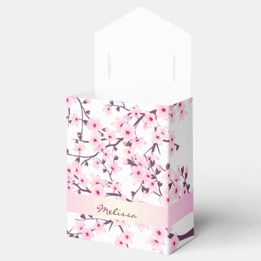 フローラさくらんぼピンク白い名前優遇箱 フェイバーボックス (オープン)