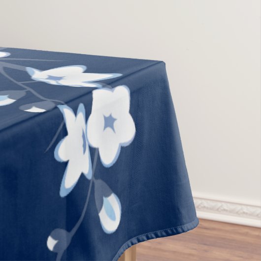 フローラさくらんぼフラズネイビーホワイトクラシックホテル テーブルクロス (インサイチュ)