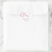 フローラさくらんぼブラッズピンクカスタム誕生日 ハートシール (バッグ)