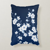 フローラさくらんぼブルーホワイト アクセントクッション (正面(垂直))