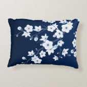 フローラさくらんぼブルーホワイト アクセントクッション (裏面)