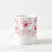 フローラさくらんぼブロッサムあなたの名前モノグラムマグ コーヒーマグカップ (中央)