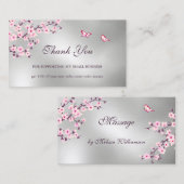 フローラさくらんぼブロッサムサンキュービジネスカード 名刺 (正面/裏面)