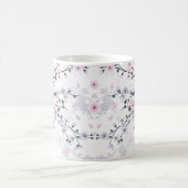 フローラさくらんぼブロッサムダスキーピンクモーブ コーヒーマグカップ (中央)