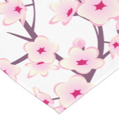 フローラさくらんぼブロッサムバタフライピンクホワイトフローラ ショートテーブルランナー (コーナー)