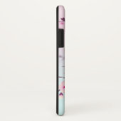 フローラさくらんぼブロッサムピンクブルーモノグラム Case-Mate iPhoneケース (裏面/右)