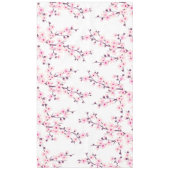 フローラさくらんぼブロッサムピンクホ結婚ワイトズ テーブルクロス (正面)