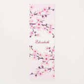 フローラさくらんぼブロッサムピンクモノグラムヨガマット ヨガマット (裏面)
