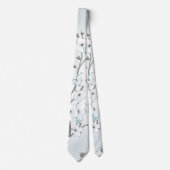 フローラさくらんぼブロッサムミントホワイト ネクタイ (正面)