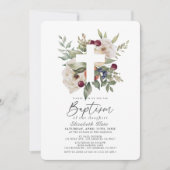 フローラさくらんぼボタニカルガールバプティズム 招待状 (正面)