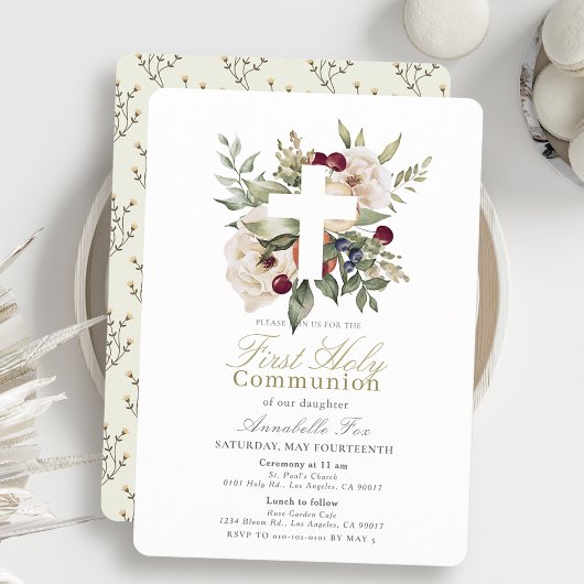 フローラさくらんぼボタニカルガールファースト・ホリー・コミューン 招待状