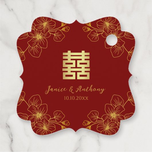 フローラさくらんぼ中国の結婚の感謝してい君 フェイバータグ (裏面)