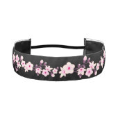 フローラさくらんぼ咲きピンクブラック アスレチックヘッドバンド (正面)