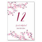 フローラさくらんぼ咲きピンク結婚ホワイト テーブルナンバー (裏面)